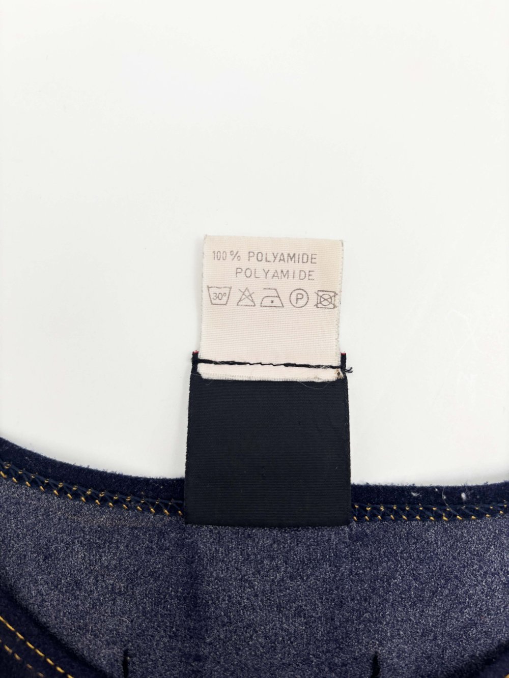 Jean Paul Gaultier F/W 1997 suspender print top — JAMES VELORIA